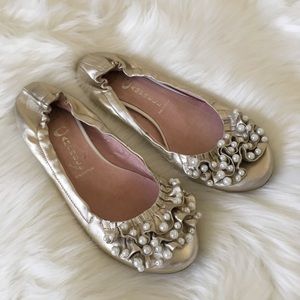 Jeffrey Campbell pearl leather ballet flats